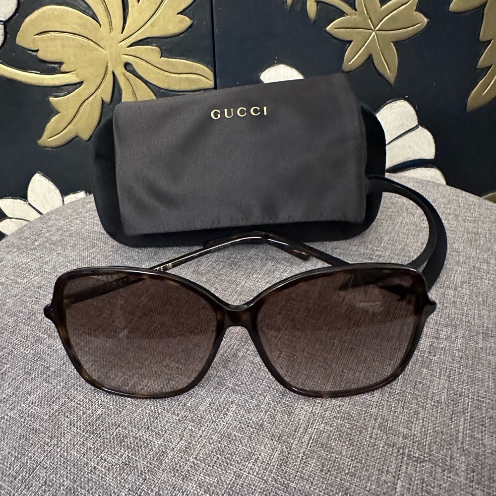 Gucci Women's Dark Brown Sunglasses